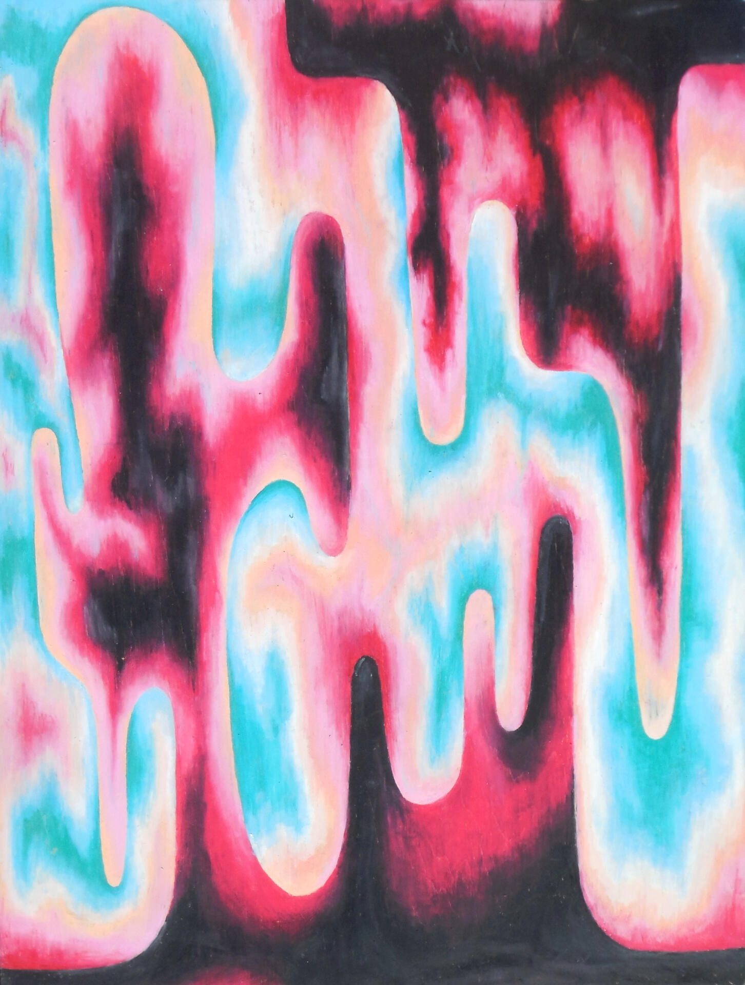 'Cruz' Oil Pastel on Wood