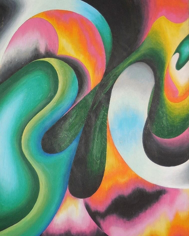 'Novalee' Oil Pastel on Wood