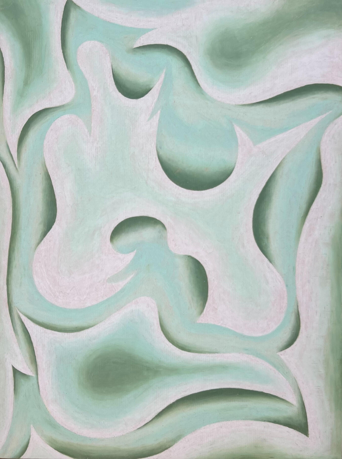 'Allegra' Oil Pastel on Wood