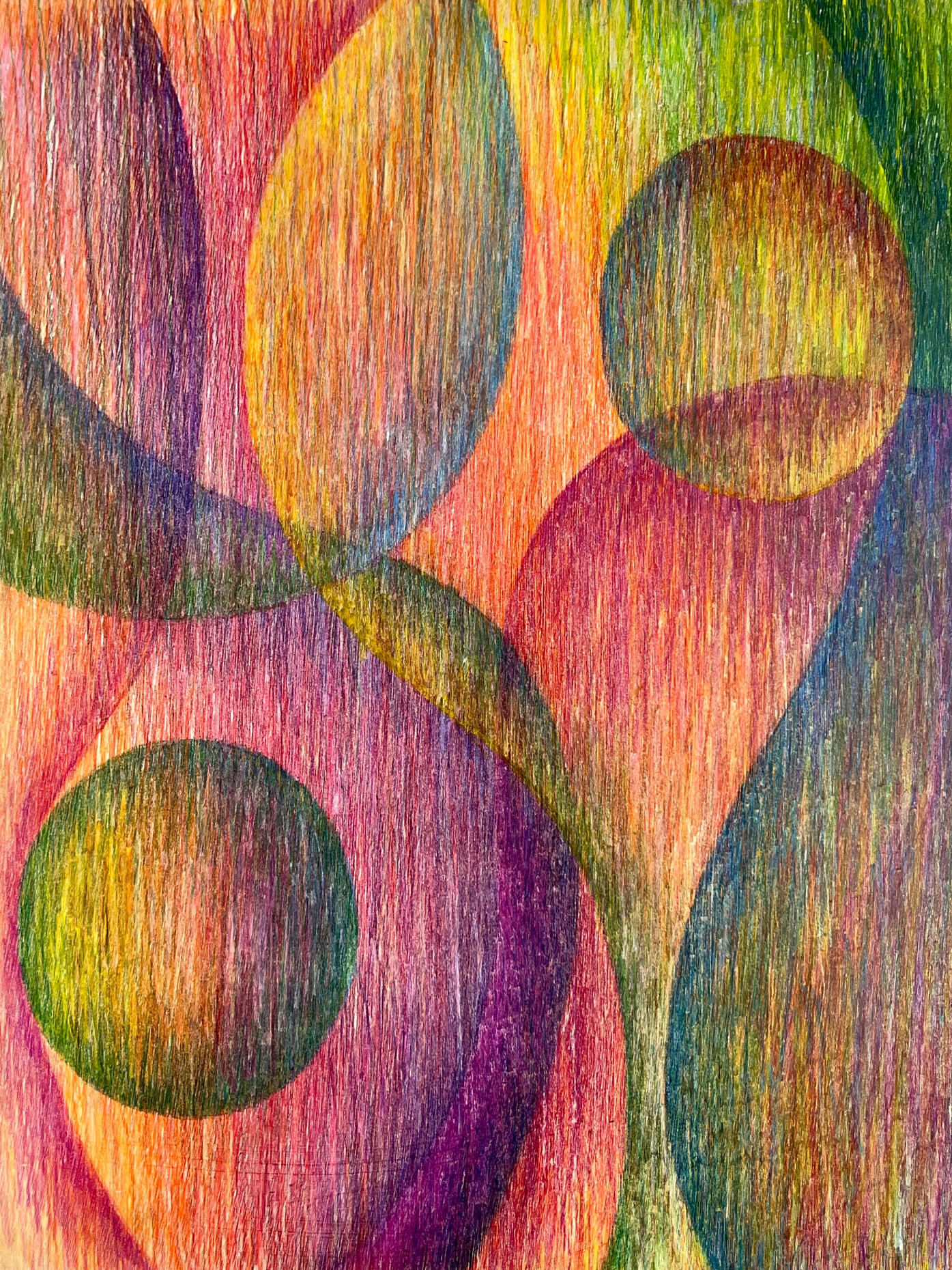 'Untitled' Colored pencil on wood